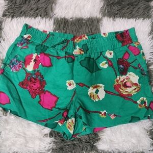J Crew Floral Linen Short